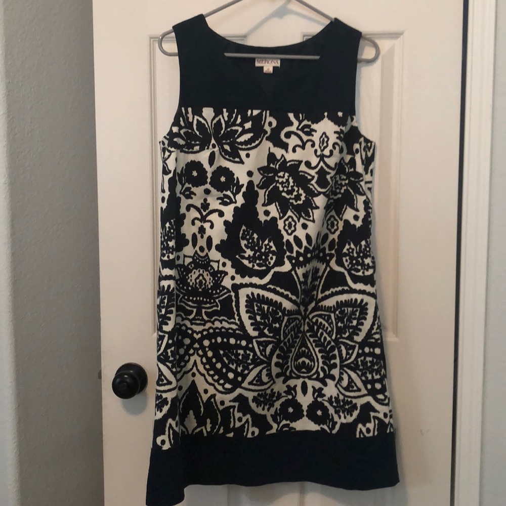 Navy and White Tunic Dress